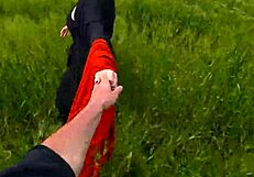 Pov Scene In Outdoor Field With Natural Views