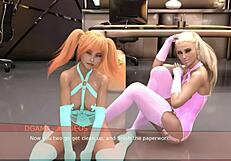 Subliminal Club Lesbian 3Some in 3D Group Sex