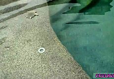 Step mom and daughter in taboo threesome blowjob