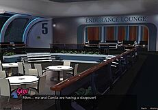 3D cartoon with kisses from Gigi in Space Diving