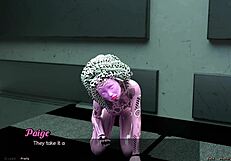 Asian MILF scientist in space, showing off her assets