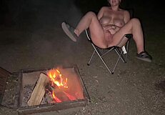 Fat Guy Masturbates Publicly