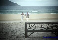 Wife and husband renew their vows with passionate beach sex