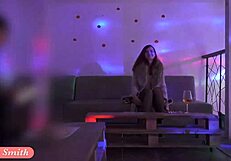 Jeny Smith's seductive striptease in a wild night club party