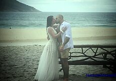 Real amateur couple renews vows with intense public beach fucking session.