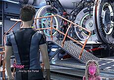 Asian milf scientist showcases space project