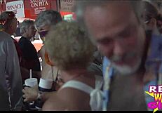 Slutty Street Flashing at Fantasy Fest Turns Heads. Public Nude Party Gets Wild!