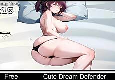 cute dream defender in erotic anime game