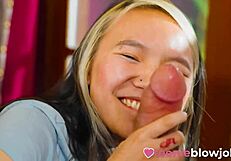 asia lee titfucks her study buddy's big cock eagerly