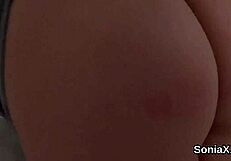 Hey, check out mature Lady Sonia flashing her huge naturals!