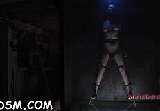 Intense dildo play for the brunette babe