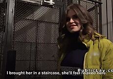 Want to see tits flashed for cash in public?