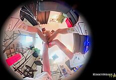 Ever seen a girl dominate a locked guy using a massive strapon?