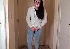 Desperate Pissing in My Jeans and Fleece Jacket - How Messy Can It Get?