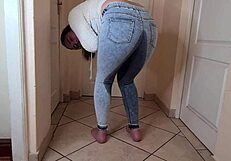 Big and messy piss stain on my clothes