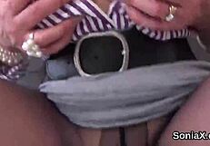 Unfaithful UK Milf Lady Sonia Reveals Huge Boobies