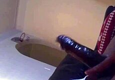 Beautiful black girl gives great blow job to big black cock