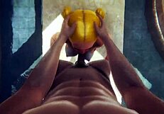 Look at this uncensored anime hentai bath girl getting wild!