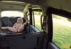 Fake Taxi driver slams flexible British blonde Candy Banks in backseat action.
