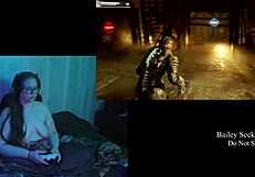 Steamy gameplay of Naked Dead Space playthrough with a voluptuous woman