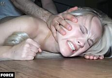 College girl gets rough and messy in doggy style