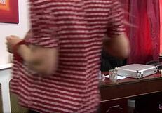 Boss Enjoys Lesbo Pussy Thrown At Him