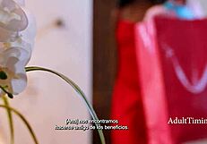 Interracial lesbian friends use anal toys.