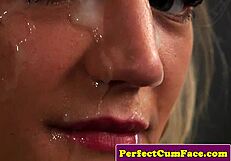 Piranga Britânica Leva Facial de Porra Após Chupada Intensa