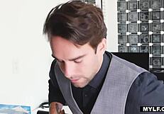 Bossy milf Silvia Saige dominates naked young employee in hardcore session