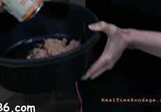 the gal endures a ferocious whipping in this bdsm scene