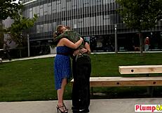 I can’t resist riding chubby blonde in wild 3some fun