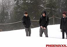 Twinks roscoe jimmy and hunter threesome passion