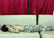 Young stepsister offers to suck stepbrother's big cock in homemade hardcore.