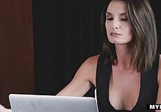 Bossy milf Silvia Saige dominates naked young employee in hardcore session