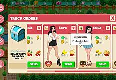 Nutaku Booty Farm Hentai Game Features Cute Redhead Milf Flashing Big Ass