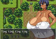 in the hentai game, strangers get excited by natsuki's body