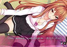 Lingerie-clad girls in bukkake hentai blowbang game