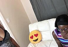 Black beauty gets rim job and ass licking with cream fetish