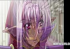 fiesty princess becomes lactating cum bucket in uncensored hentai 😈