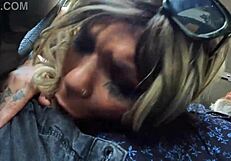 Alexia ferraz gives blowjob in car with friends in public latina outdoor scene