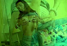 Young babe feels horny while licking monster cock