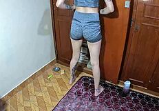 Stepmother organizing clothes leads to shocking quickie with teen