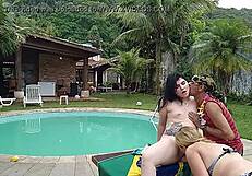 Blonde Latina BBW Orgy in Mansion with Snow White and Atrís Mike.