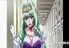 fiesty princess becomes lactating cum bucket in uncensored hentai 😈