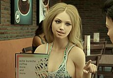 3D cartoon featuring Asian girl in Matrix Hearts Blue Otter