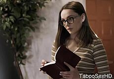 Sexy Brunette Teen Girl Gives Blowjob And Oral Sex To Football Player Before Fucking Him Passionately