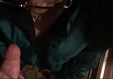 Ebony Babe Sucks Balls In Outdoor Blowjob!