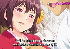 A young brunette in an animated video wants to be filled with cum in a hentai movie