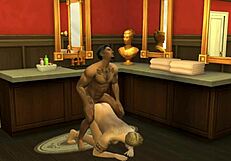 Gareth fucks father-in-law in mmf threesome