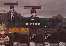 Android girl reaches orgasm with anal drill